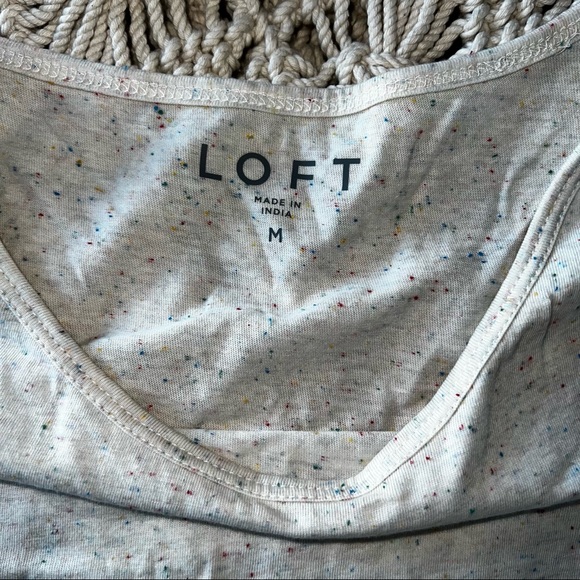 Loft | Confetti Heathered Tiered Long Sleeve Blouse - Picture 4 of 5